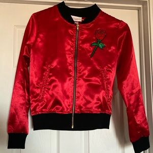 Big Bud press Rose Satin Bomber